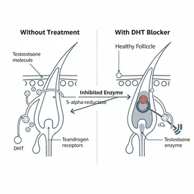 DHT blocker mechanism (5-AR inhibition)
